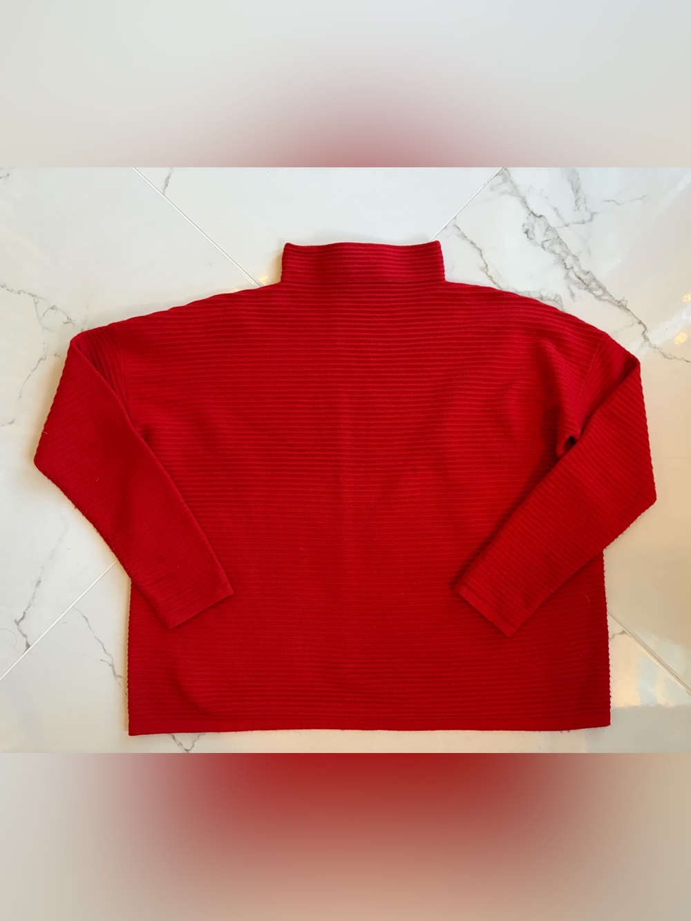 French Connection Ribbed Cowl Neck Sweater - Red